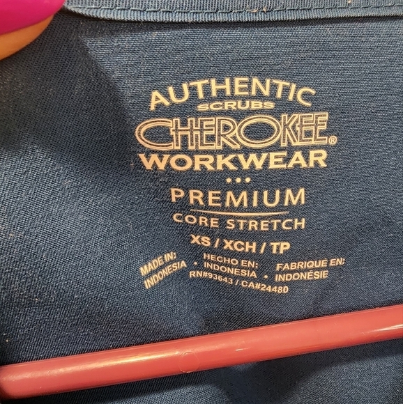 CHEROKEE Women's green scrub top size XS - Picture 3 of 10